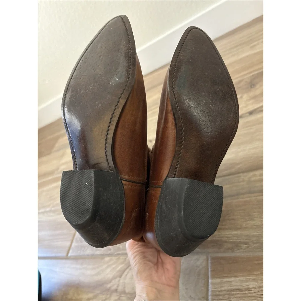 Acme Brown Leather Dingo Boots Circa 1980s Made In USA 8.5m Collector's Item Men